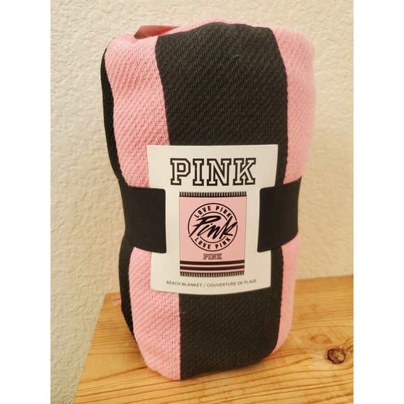 Victoria Secrets PINK  Beach Towel Blanket Tassels 42 X 56” Terry Cloth … - Picture 1 of 6